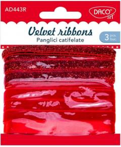 Accesorii craft - 3 panglici - Rosu