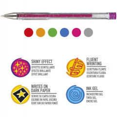 Set 6 pixuri cu gel - Glitter