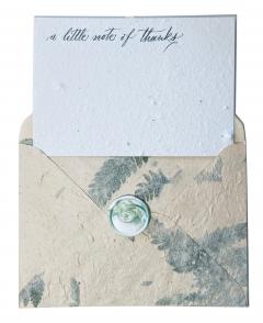 Felicitare plantabila cu plic si sigiliu - A little note of thanks