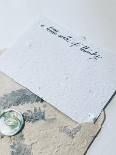 Felicitare plantabila cu plic si sigiliu - A little note of thanks