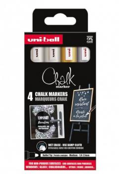 Set 4 markere cu creta lichida - Chalk - Culori stralucitoare