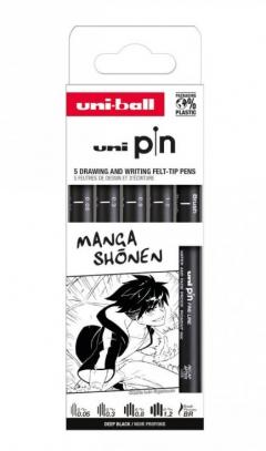 Set 4 linere si 1 marker - Uni Pin - Manga Shonen