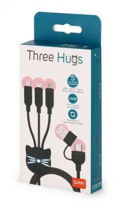 Cablu incarcare 3 in 1 - Three Hugs - Kitty