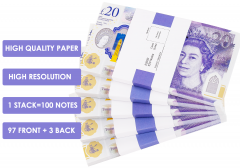 Bancnote 20 Lire Sterline - Replica pentru video, jocuri, tiktok