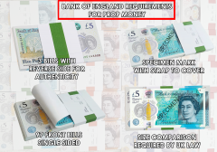 Bancnote 5 Lire Sterline - Replica pentru video, jocuri, tiktok