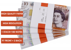 Bancnote 10 Lire Sterline - Replica pentru video, jocuri, tiktok