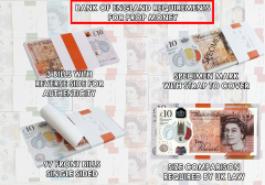 Bancnote 10 Lire Sterline - Replica pentru video, jocuri, tiktok