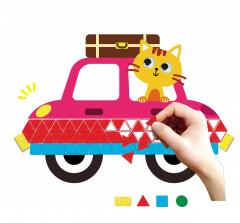 Set creativ - Mozaic - Prima mea carte de povesti - Masini