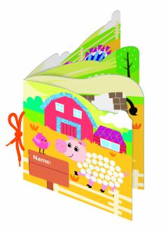 Set creativ - Mozaic - Prima mea carte de povesti - Animale de ferma