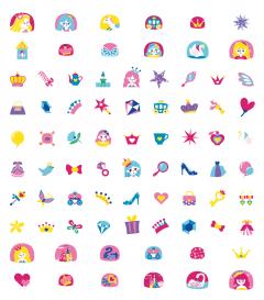 Stickere pentru unghii - Printesa