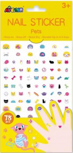 Set stickere pentru unghii - Animale prietenoase