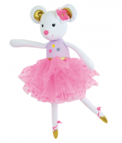 Jucarie de plus muzicala - Balerina soricel alb