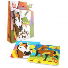 Set creativ - Coloreaza cu nisip - Cai