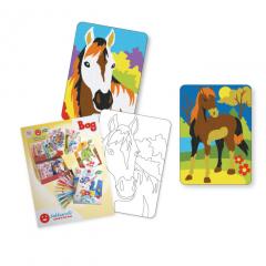 Set creativ - Coloreaza cu nisip - Cai