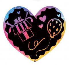 Set creativ de razuit - Notite in forma de Inima - 50 de cartonase