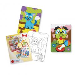 Set creativ - Coloreaza cu nisip - Pisica & catel