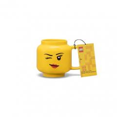 Cana mare LEGO din ceramica – Fata care face cu ochiul