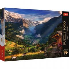 Puzzle Premium Plus Quality 1000 piese - Photo Odyssey - Valea Lauterbrunnen, Elvetia