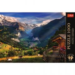 Puzzle Premium Plus Quality 1000 piese - Photo Odyssey - Valea Lauterbrunnen, Elvetia