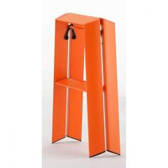 Scara portocalie din aluminiu 2 Steps