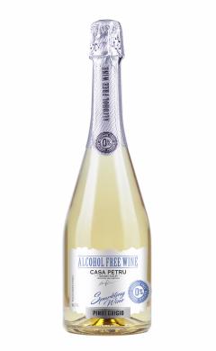 Vin alb spumant fara alcool - Casa Petru - Pinot Grigio, demisec