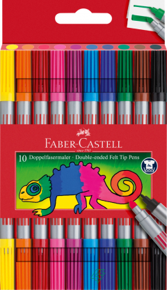 Set 10 carioci - Faber-Castell - doua capete