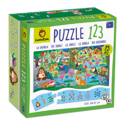 Puzzle 25 piese - 123 - Jungla