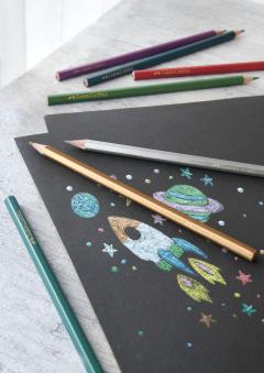 Set 10 creioane colorate - Metallic Colour Pencils