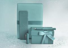 Set stilou si cutie - Sparkle M - Turcoaz Ocean Metalic