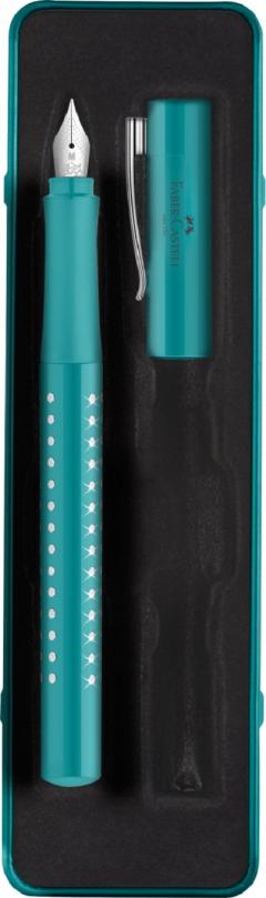 Set stilou si cutie - Sparkle M - Turcoaz Ocean Metalic