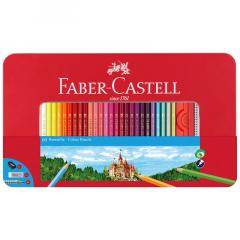 Set 60 creioane colorate - Faber-Castell, cutie metalica