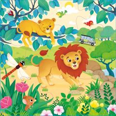 Usborne Book and 3 Jigsaws - The Zoo