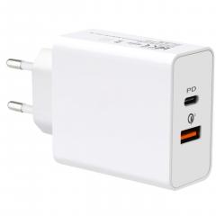 Incarcator Retea - Fast Charge 45W 1 x PD Type-C + 1 x USB-A Quick Charge 3.0