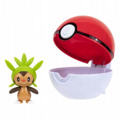 Set 2 figurine - Clip n Go - Pokemon - Chespin & Poke Ball