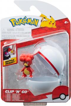 Set 2 figurine - Pokemon Clip 'n' Go: Magby & Premier Ball