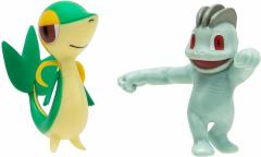 Set 2 figurine - Pokemon: Machop & Snivy