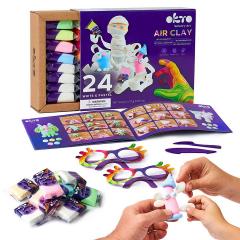 Set creativ - Air Clay, 24 culori, pastel