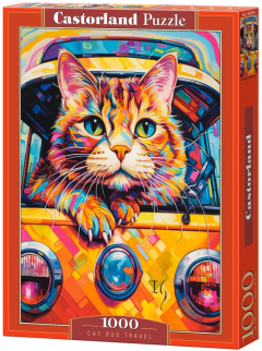 Puzzle 1000 piese - Cat Bus Travel