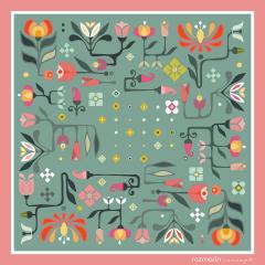 Esarfa - Colt verde de rai