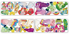 Puzzle magnetic in cutie metalica - Unicorni, 30 piese