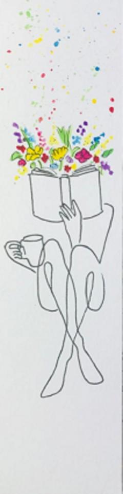 Semn de carte handmade - Cititul infloreste