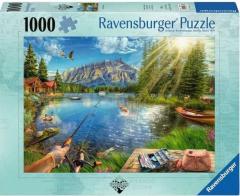 Puzzle 1000 piese - Viata la lac