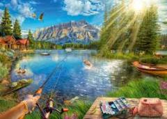 Puzzle 1000 piese - Viata la lac