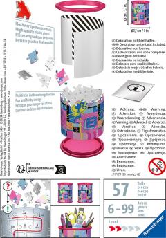 Puzzle 3D 54 piese - Suport pentru pixuri - Barbie