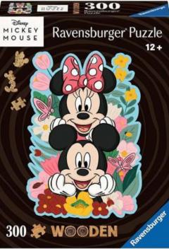 Puzzle lemn 300 piese - Disney - Minnie si Mickey