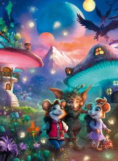 Puzzle 100 piese - Orasul ciuperca