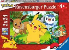 Puzzle 2 X 24 piese - Pokemon