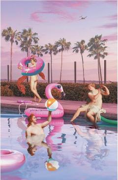 Puzzle 200 piese - Femei la piscina