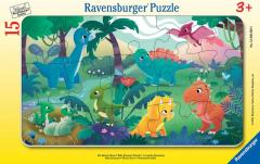Puzzle 15 piese - Lumea dinozaurilor