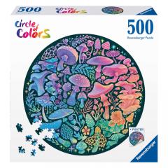 Puzzle 500 piese - Circle of Colors - Cerc ciuperci